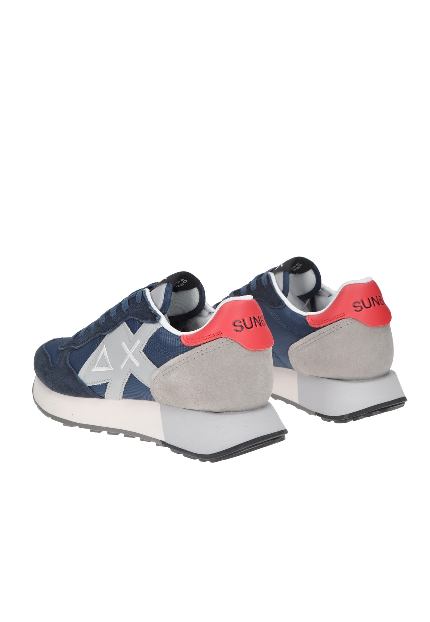 Z35111 SUN68 sneakers in navy and pink, featuring a cushioned sole and stylish design for comfortable walking.