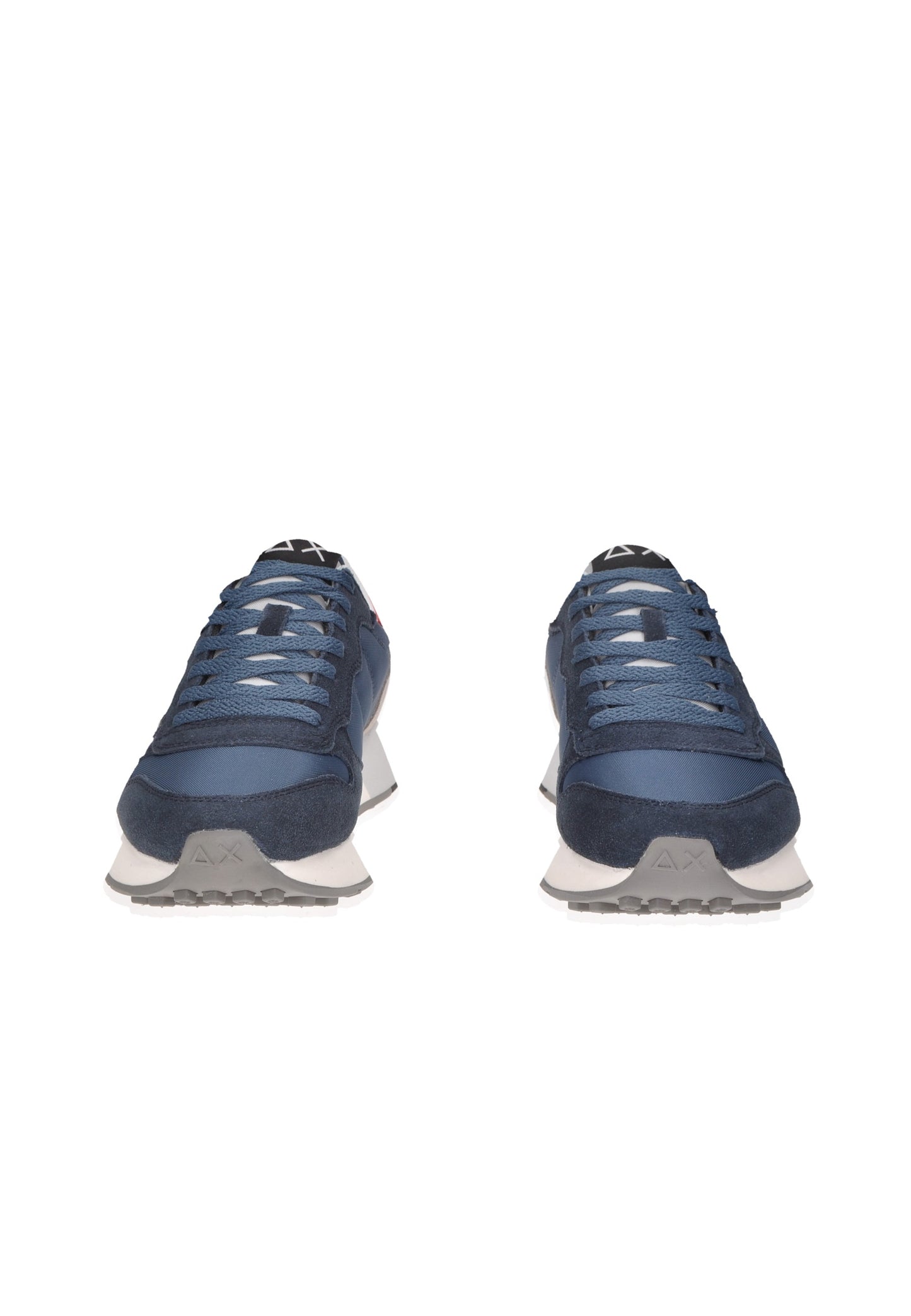 Stylish Z35111 sneaker SUN68 in blue suede with laces and rubber sole, perfect for comfortable and stable walking.