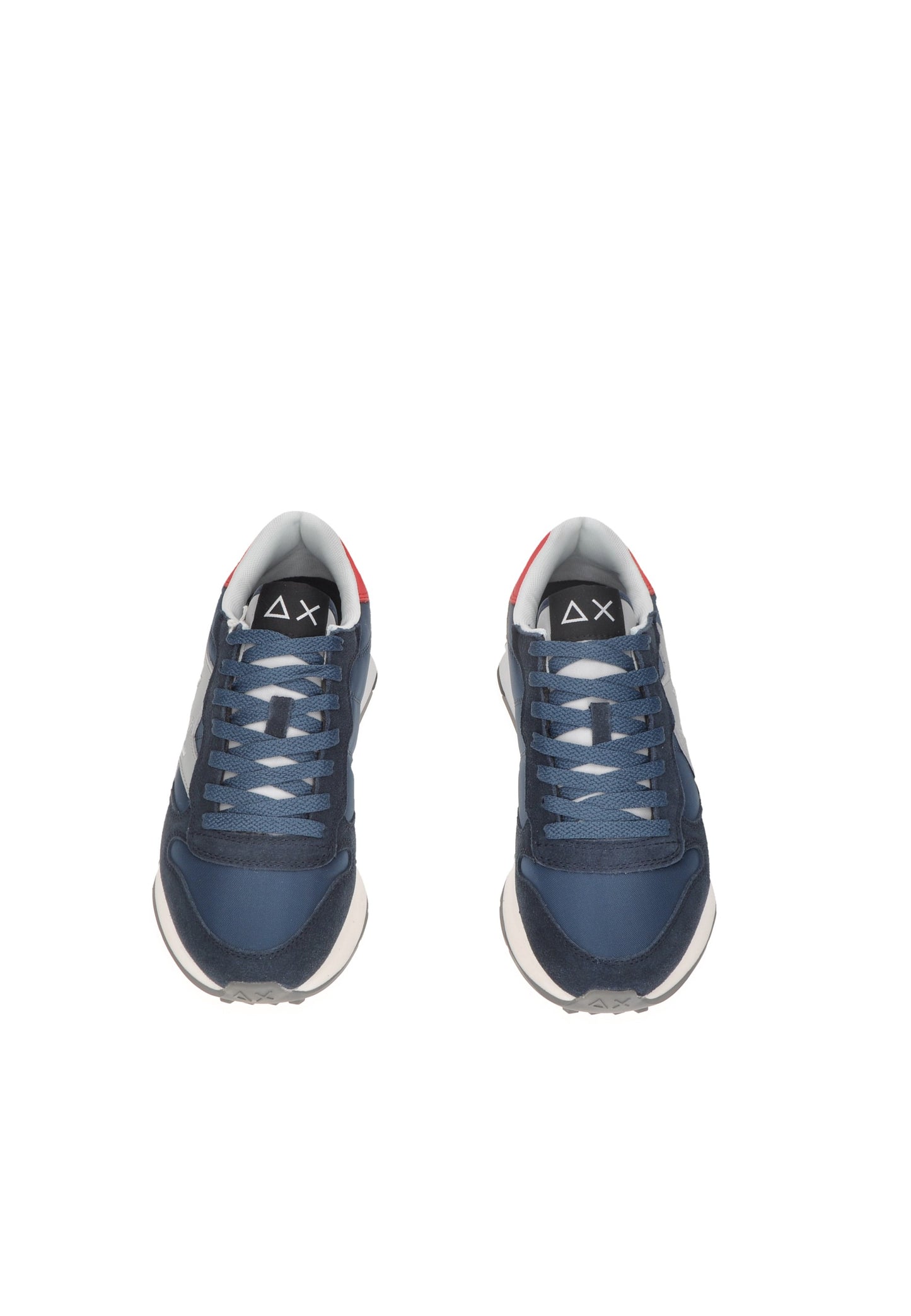 Top view of Z35111 sneaker SUN68 in navy, featuring lace closure and padded insole for comfort.