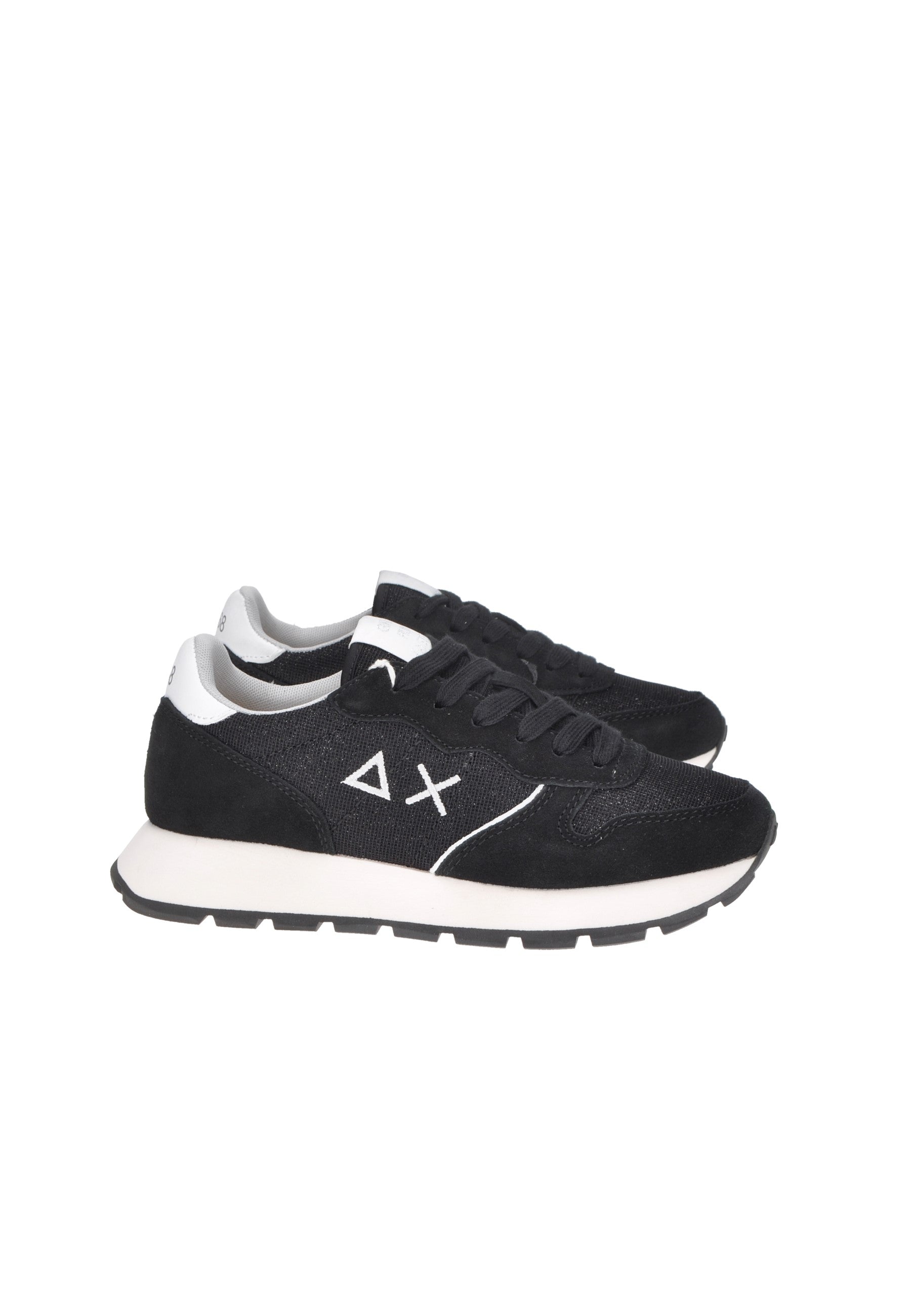 Z35203 sneaker SUN68 in black suede with white detailing and rubber sole, perfect for stylish comfort.